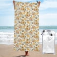 thumbnail image 1 of Daiia Hippie Bee Honeycomb Pattern Quick Dry Towel, Super Absorbent Travel Towel with Hanging Loop & Carabiner, Lightweight Compact Fast-Drying Microfiber Towel-27.5"x55", 1 of 8