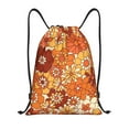 thumbnail image 1 of Daiia Hippie Flower Pattern Drawstring Backpack, Gym Bag, Lightweight Backpack, Water-Resistant Bag Travel Sports Backpack, Fitness Bag, Yoga Bag-Medium, 1 of 6