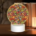 thumbnail image 1 of Daiia Hippie Peace Love Pattern Acrylic Night Light, LED Touch Light, Bedroom Night Light, Soft Glowing Lamp Perfect Gift for Mother's Day, Birthday, or Christmas, 1 of 9