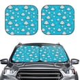 thumbnail image 1 of Daiia Hippo In Water Head 2PCS Car Windshield Sun Shade, Foldable Sun Shield for Car Front Window, Auto Sun Blocker Visor Protector Universal for Truck SUV Pickup-Large, 1 of 7