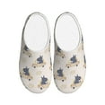 thumbnail image 1 of Daiia Hippos Driving A Car Print Women’s Fuzzy Slippers Memory Foam Lightweight House Shoes Cozy Loafer Flannel House Shoes-46/47, 1 of 7
