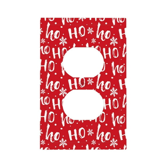 Daiia Hohoho Pattern Decorator Wall Plate Child Safe Outlet Cover, Switch and Outlet Covers,Size 1-Gang 5.0" x3.0" , Polycarbonate Thermoplastic-Style S