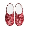 thumbnail image 1 of Daiia Hohoho5 Print Women’s Fuzzy Slippers Memory Foam Lightweight House Shoes Cozy Loafer Flannel House Shoes-40/41, 1 of 7