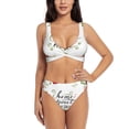 thumbnail image 1 of Daiia Home Sweet Home Floral Women's Bikini Set Two Piece Swimsuit High Waisted Bikini Adjustable Straps Bikini Perfect for Beach, Pool, and Summer Vacation-Small, 1 of 9