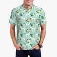 thumbnail image 1 of Daiia Horse And Flower Pattern Men’s Polo Shirts,Solid Deck Shirt,Classic Fit, Breathable Cotton Polo for Casual and Sport Wear-Small, 1 of 7