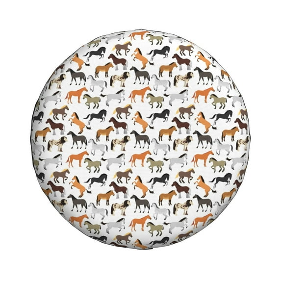 Daiia Horse Tire Covers , Travel Trailer Camper Truck SUV Motorhome Waterproof Wheel Cover, Sun Rain Snow Protector-14 inch