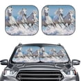 thumbnail image 1 of Daiia Horses Running Through The Water 2PCS Car Windshield Sun Shade, Foldable Sun Shield for Car Front Window, Auto Sun Blocker Visor Protector Universal for Truck SUV Pickup-Large, 1 of 7
