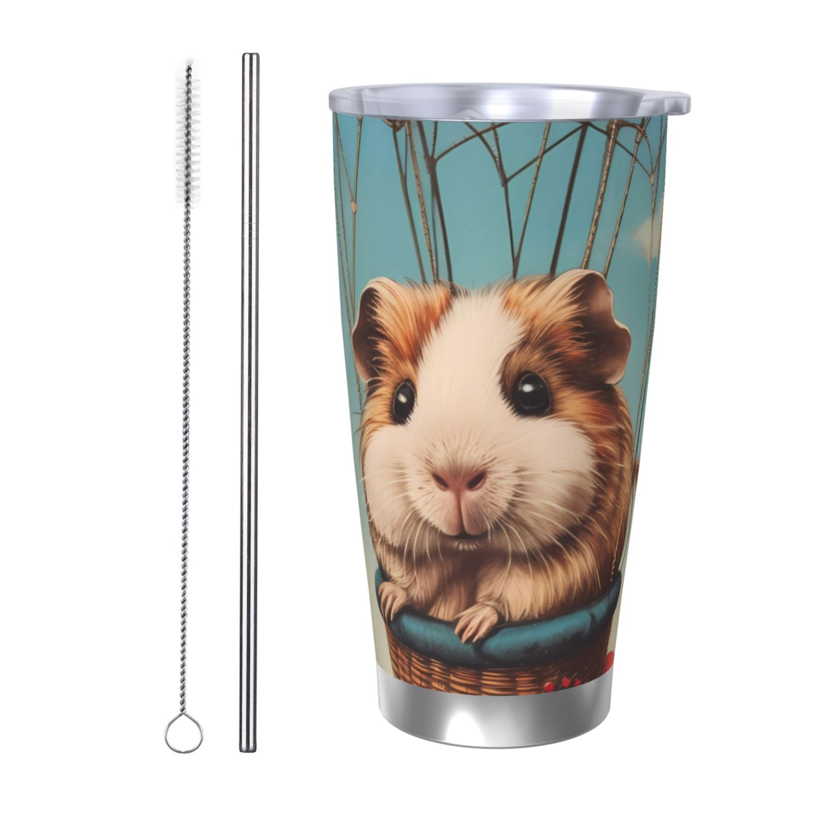 Curated visual reference: Picture Idea: Daiia Hot Air Balloon Guinea Pig Printed 20Oz Insulated Coffee