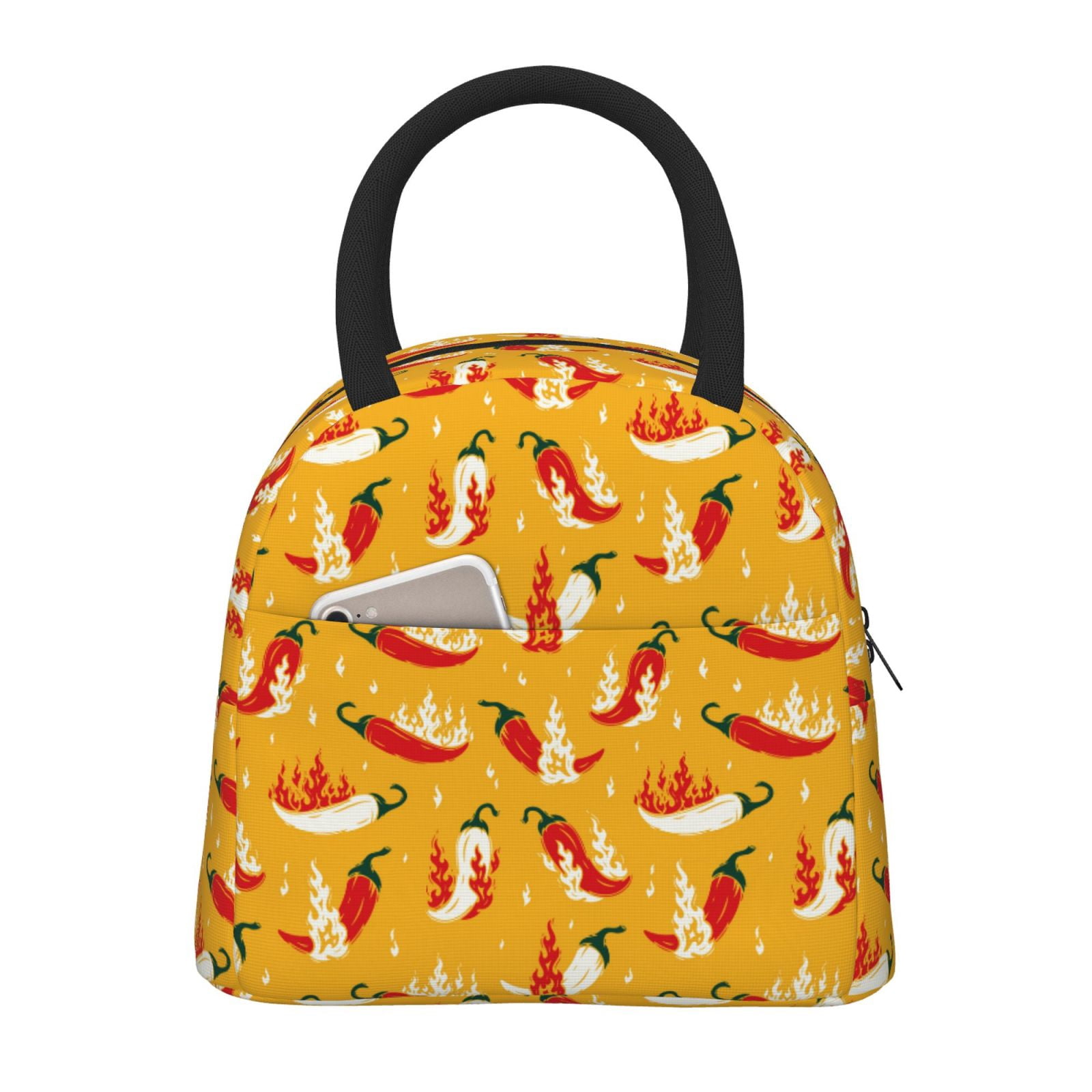 Daiia Hot Chilli Pattern Lunch Bag , Insulated Lunch Box, Small ...