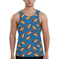 thumbnail image 1 of Daiia Hot Dog 1 Printed Men's Quick Dry Fit Muscle Tank Top Slim-Fit Tank Workout Tank Top Lightweight Sports Tank Top-X-Large, 1 of 7