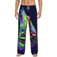 thumbnail image 1 of Daiia Howling Wolf Men's Sleep Pant with Pockets and Drawstring,Pajama Pants-XX-Large, 1 of 9
