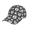 thumbnail image 1 of Daiia Husky print Baseball Cap Men Women Golf Dad Hat Adjustable Original Classic Low Profile Hat Unconstructed Plain Cap, 1 of 9