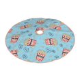thumbnail image 1 of Daiia I Am A Fan Popcorn Drawing Merry Christmas Tree Skirt , Xmas Large Lace-up Tree Skirt, Santa Snowflakes Rustic Home Decorations New Year Party Farmhouse Decor-36", 1 of 7