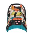 Daiia I Love Sushi Pattern Car Seat Cover for Babies, Mom Nursing