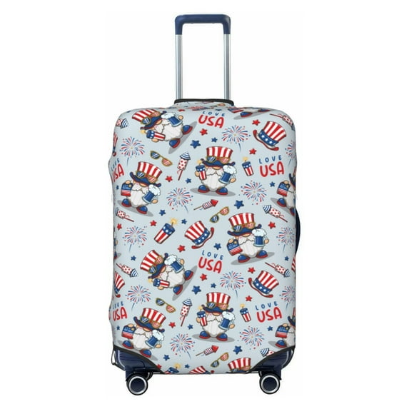 Daiia I Love USA Luggage Cover, Thickened Washable Travel Luggage Covers, Elastic Unique Baggage Covers for 18-20 inch Luggage-Small