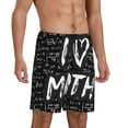 thumbnail image 1 of Daiia I love Math Mens Woven Stretch Pajama Short,Short Pajama Pants-Small, 1 of 9