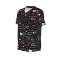 thumbnail image 1 of Daiia I love you Mom Mens Baseball Jersey Button Down Shirts Short Sleeve Sports Uniforms-4X-Large, 1 of 9