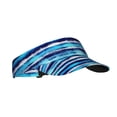 thumbnail image 1 of Daiia Ice Blue Stripes Pattern Sport Sun Visor Hats Visor Cap Adjustable Empty Top Baseball Cap Cotton Ball Caps for Women and Men, 1 of 7