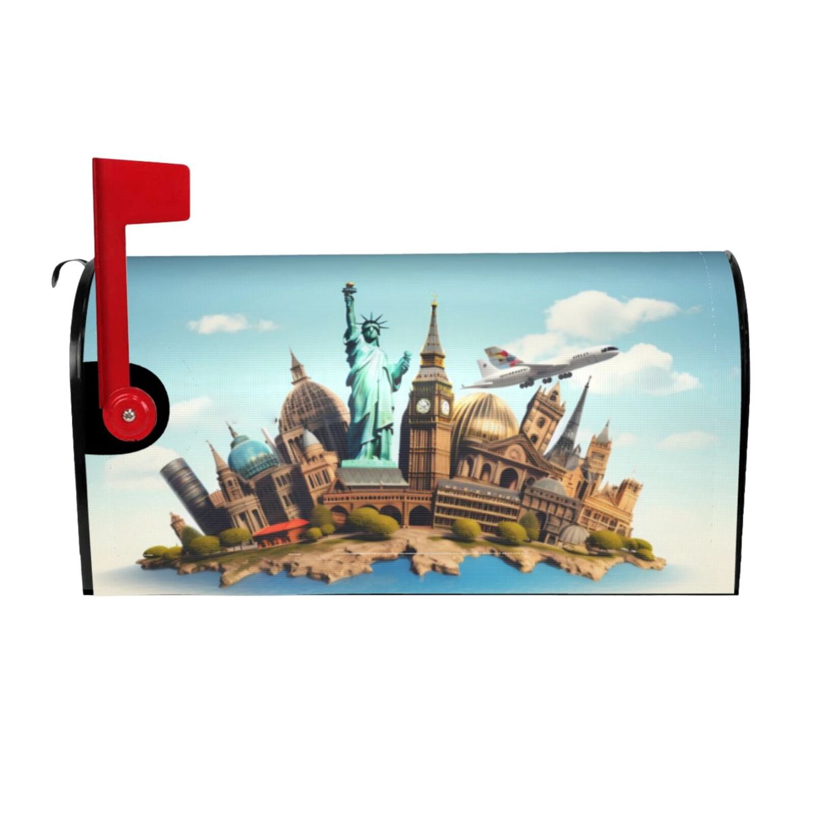 Daiia Iconic Global Landmarks Mailbox Cover , Magnetic Welcome Mailbox ...