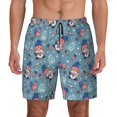 thumbnail image 1 of Daiia Independence With Gnome Mens Swim Trunks Swim Shorts Quick Dry Swim Shorts with Mesh Lining Pockets-3X-Large, 1 of 9