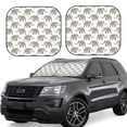 thumbnail image 1 of Daiia Indian Elephant 2PCS Car Windshield Sun Shade, Foldable Sun Shield for Car Front Window, Auto Sun Blocker Visor Protector Universal for Truck SUV Pickup-Large, 1 of 7