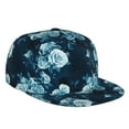 thumbnail image 1 of Daiia Ink Rose print Flat Bill Hats Flat Brim Trucker Cap Baseball Cap Adjustable Classic Low Profile Hat Unconstructed Plain Cap, 1 of 9
