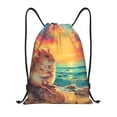 thumbnail image 1 of Daiia Island Beach Guinea Pig Pattern Drawstring Backpack, Gym Bag, Lightweight Backpack, Water-Resistant Bag Travel Sports Backpack, Fitness Bag, Yoga Bag-Medium, 1 of 6