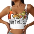 thumbnail image 1 of Daiia It'S Fall Y'All Printed Women's Sports Bra, Breathable Activewear Bra with U-Back Design and Removable Pads, Comfortable and Supportive for Yoga, Workout-Large, 1 of 8