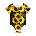 thumbnail image 1 of Daiia Japanese Were Blossoming Printed Unisex-Baby Short Sleeve Onesies Bodysuits Baby Climbing Clothes Soft and Comfortable Romper with Expandable Shoulder Design-6 Months, 1 of 8