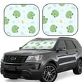 thumbnail image 1 of Daiia Kawaii Frogs 2PCS Car Windshield Sun Shade, Foldable Sun Shield for Car Front Window, Auto Sun Blocker Visor Protector Universal for Truck SUV Pickup-Small, 1 of 7