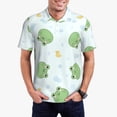 thumbnail image 1 of Daiia Kawaii Frogs Pattern Men’s Polo Shirts,Solid Deck Shirt,Classic Fit, Breathable Cotton Polo for Casual and Sport Wear-4X-Large, 1 of 7