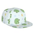 thumbnail image 1 of Daiia Kawaii Frogs print Flat Bill Hats Flat Brim Trucker Cap Baseball Cap Adjustable Classic Low Profile Hat Unconstructed Plain Cap, 1 of 9