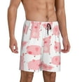 thumbnail image 1 of Daiia Kawaii Pigs Mens Woven Stretch Pajama Short,Short Pajama Pants-Large, 1 of 9