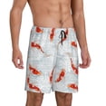 thumbnail image 1 of Daiia Koi Fish Corals,Spring Summer Mens Woven Stretch Pajama Short,Short Pajama Pants-Medium, 1 of 7