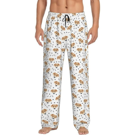 Daiia Labrador Retriever Dog Men's Sleep Pant with Pockets and Drawstring,Pajama Pants-XX-Large