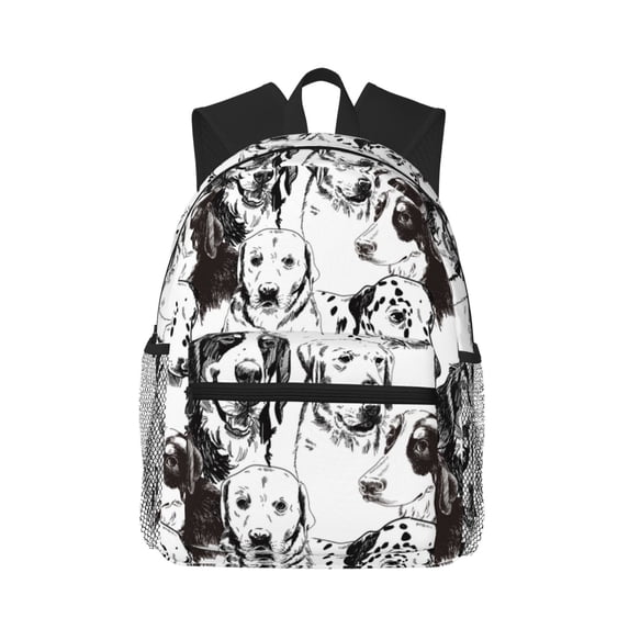 Daiia Labrador Retriever Dog School Backpack for Men Women, Unisex Large Waterproof Bookbag Schoolbag Casual Daypack for High School/College/Teens/Travel/Work Black