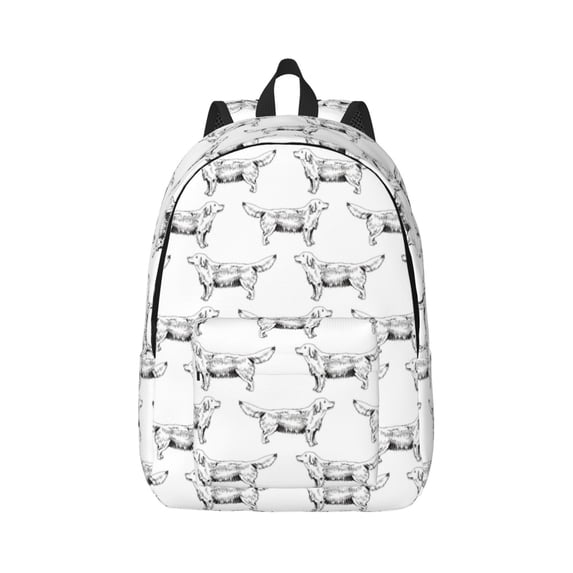Daiia Labrador Retriever Dog Vintage Canvas Backpack for Men and Women ,Hiking Backpack,Travel Laptop Bag for School,Large Capacity Backpack