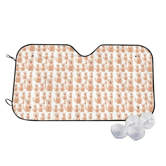 Daiia Labrador Retriever Dog Windshield Sun Shade for Car SUV Truck (Medium ), Car Sun Shade Windshield, Car Shades for Front Windows, Sunshade for Car Windshield