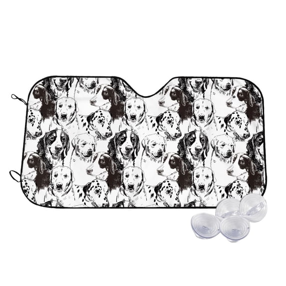 Daiia Labrador Retriever Dog Windshield Sun Shade for Car SUV Truck (Small ), Car Sun Shade Windshield, Car Shades for Front Windows, Sunshade for Car Windshield