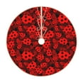 thumbnail image 1 of Daiia Ladybugs 1 Drawing Merry Christmas Tree Skirt , Xmas Large Lace-up Tree Skirt, Santa Snowflakes Rustic Home Decorations New Year Party Farmhouse Decor-30", 1 of 6