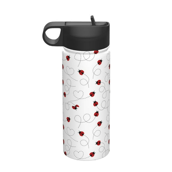 Daiia Ladybugs Flying On Dotted Route Printed 18oz Sports Insulated ...