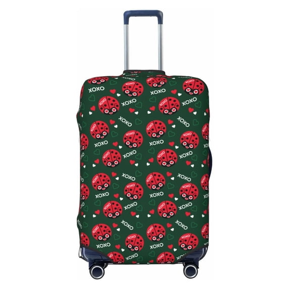 Daiia Ladybugs In Love Luggage Cover, Thickened Washable Travel Luggage Covers, Elastic Unique Baggage Covers for 18-20 inch Luggage-Small