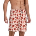thumbnail image 1 of Daiia Ladybugs With Heart Spots Mens Woven Stretch Pajama Short,Short Pajama Pants-3X-Large, 1 of 7