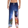thumbnail image 1 of Daiia Lantern On Snow With Christmas Men's Sleep Pant with Pockets and Drawstring,Pajama Pants-X-Large, 1 of 9