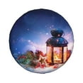 thumbnail image 1 of Daiia Lantern On Snow With Christmas Tire Covers , Travel Trailer Camper Truck SUV Motorhome Waterproof Wheel Cover, Sun Rain Snow Protector-14 inch, 1 of 9