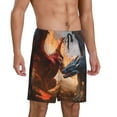 thumbnail image 1 of Daiia Lava Dragon Mens Woven Stretch Pajama Short,Short Pajama Pants-Large, 1 of 7