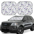 thumbnail image 1 of Daiia Lavender Bicycle 2PCS Car Windshield Sun Shade, Foldable Sun Shield for Car Front Window, Auto Sun Blocker Visor Protector Universal for Truck SUV Pickup-Large, 1 of 7
