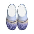 thumbnail image 1 of Daiia Lavender Fields Under Blue Sky Print Women’s Fuzzy Slippers Memory Foam Lightweight House Shoes Cozy Loafer Flannel House Shoes-40/41, 1 of 7