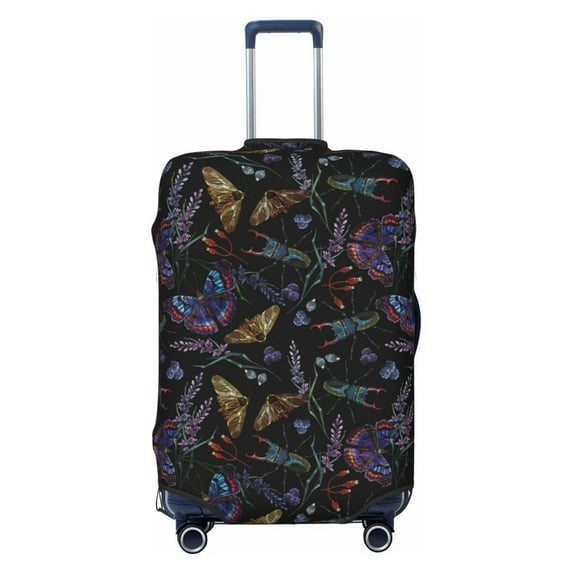 Daiia Lavender Flowers Luggage Cover, Thickened Washable Travel Luggage Covers, Elastic Unique Baggage Covers for 18-20 inch Luggage-X-Large
