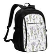 thumbnail image 1 of Daiia Lavender Flowers Pattern USB Charging Backpack for Men and Women, Anti-Theft Backpack,Travel Backpack,School Backpack,College Backpack,Laptop Backpack, 1 of 7